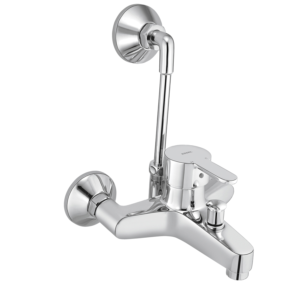 111106 - Single lever wall mixer with bend and tel arrangement