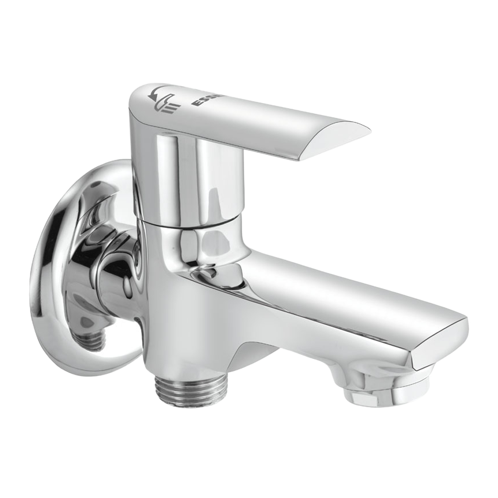 113055 - Twin bib cock with wall Flange and aerator