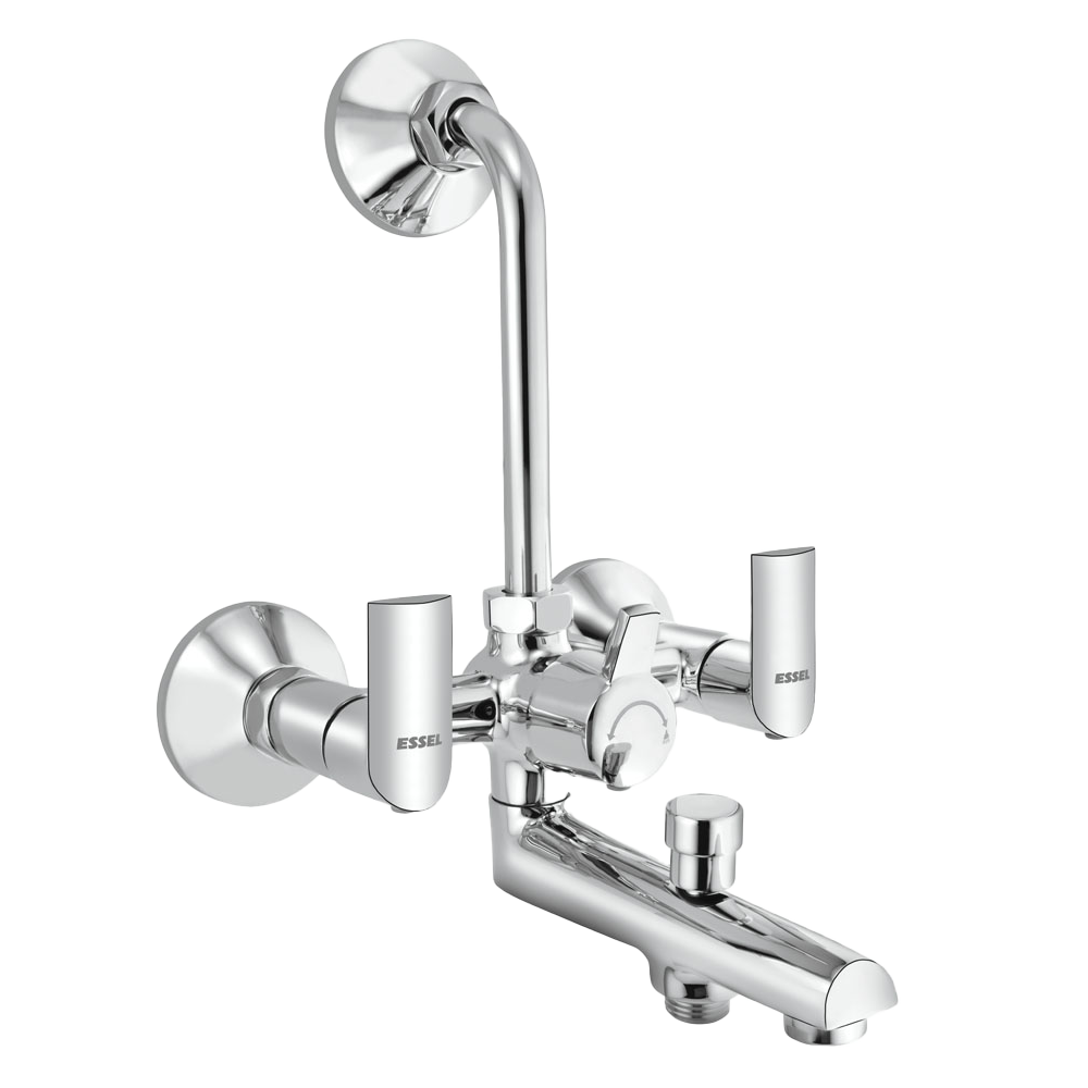 113064 - Wall mixer with inbuilt 3 in 1 provision for hand shower & overhead shower (inclusive 115mm bend pipe)