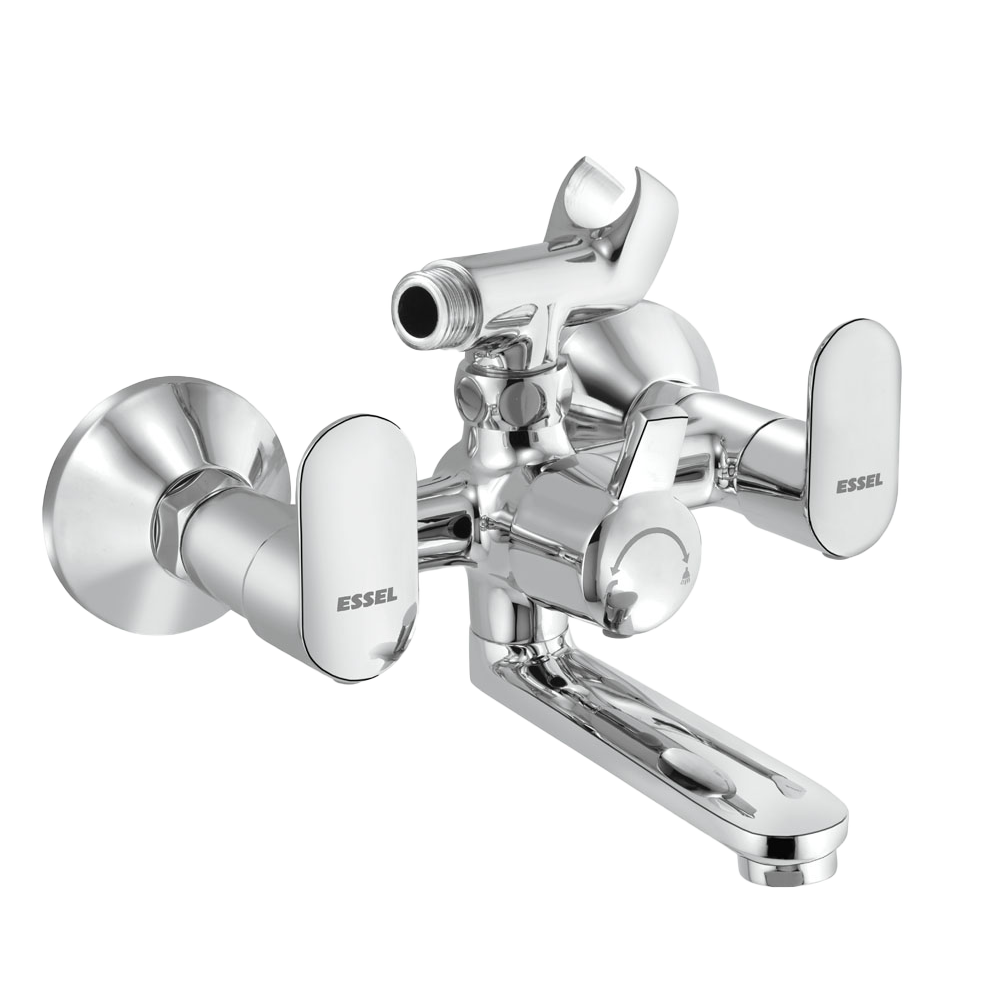 113067 - Wall mixer with inbuilt telephonic arrangement for hand shower with wall flange