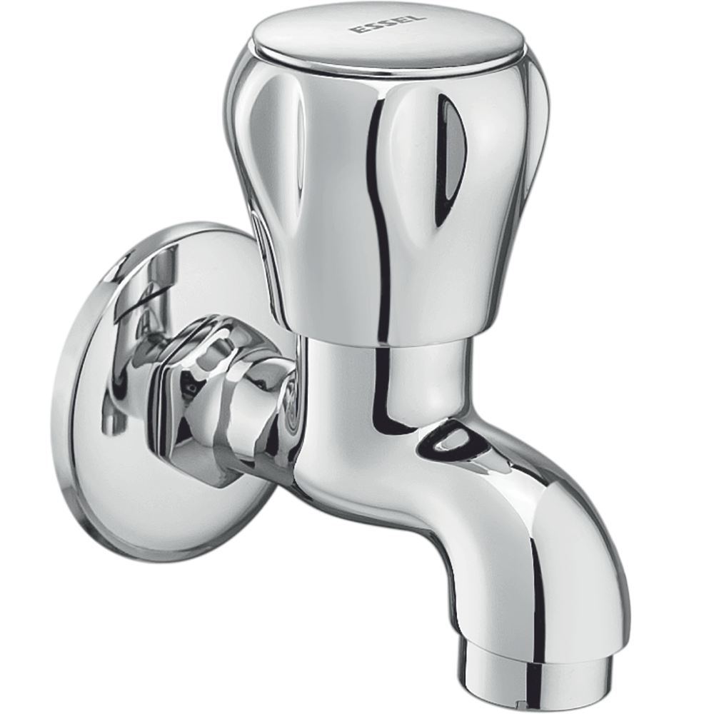 114045 - Bib cock with aerator  and wall flange