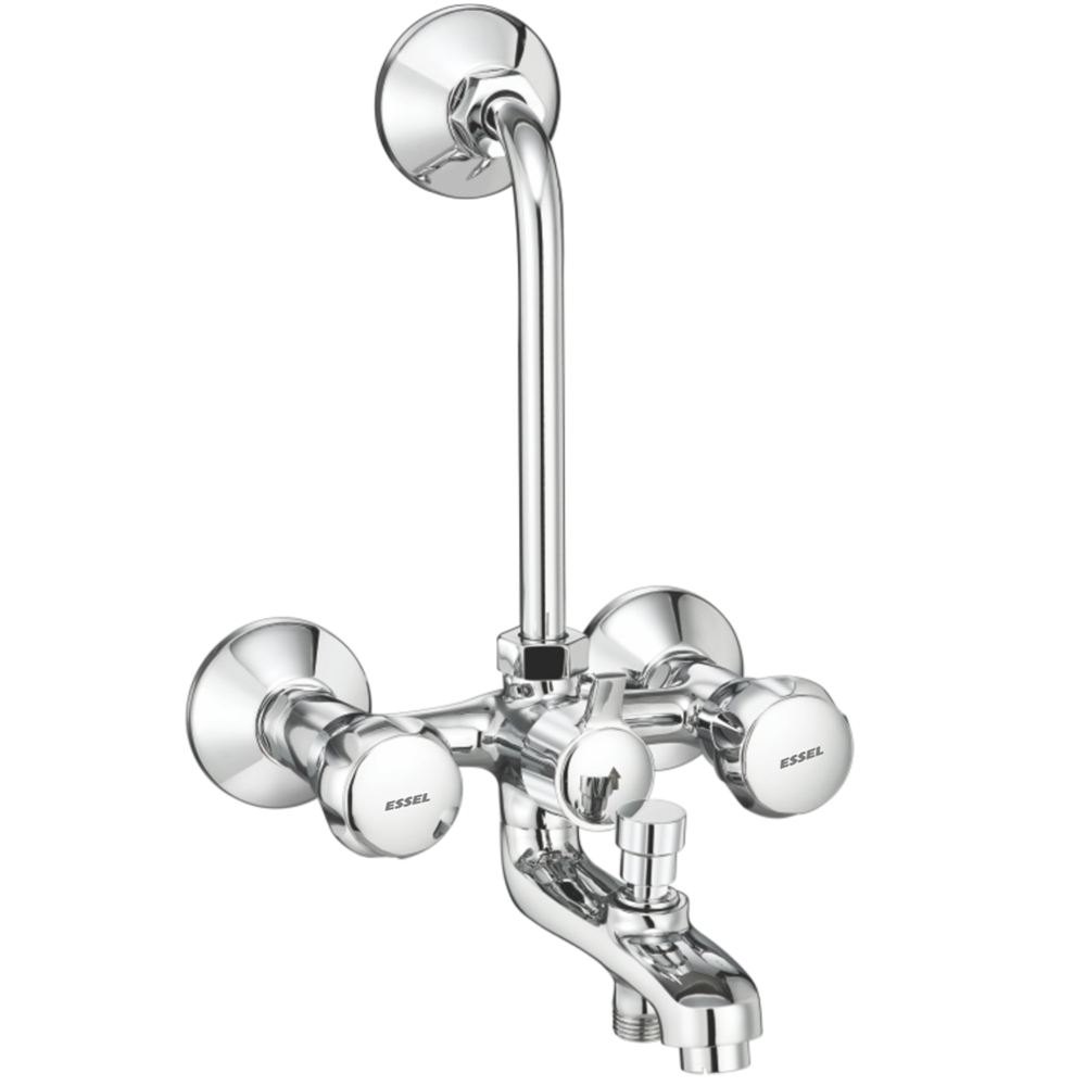 114064 Wall mixer with inbuilt 3 in 1  arrangement, provision for hand  shower and overhead shower  (inclusive of 115mm bend pipe)
