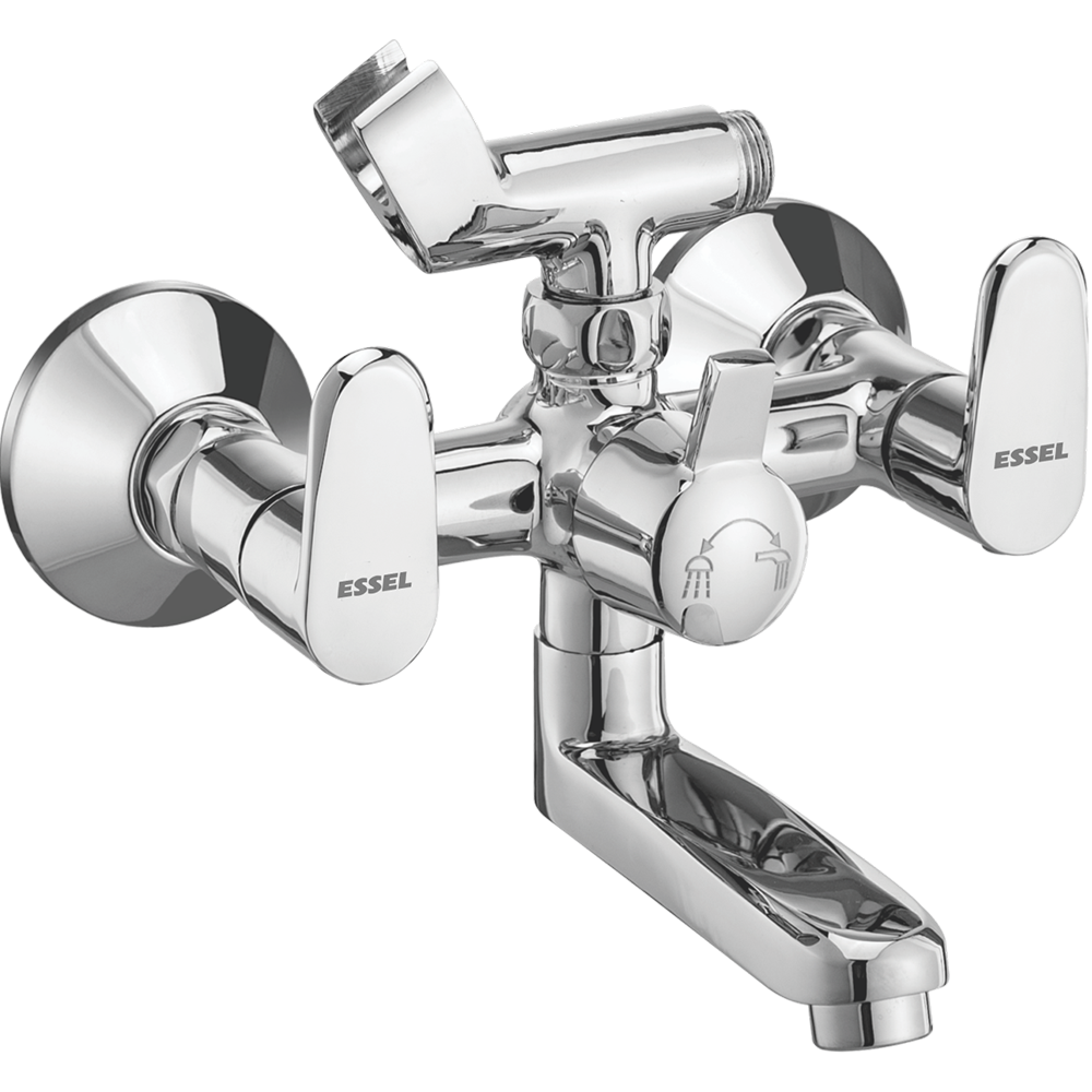 118067 - Wall mixer with inbuilt  telephonic arrangement,  shower arrangement and  wall flange