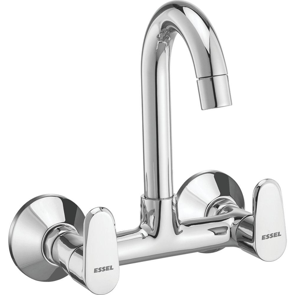 118069 Sink mixer - wall mounted with  full motion spout and aerator