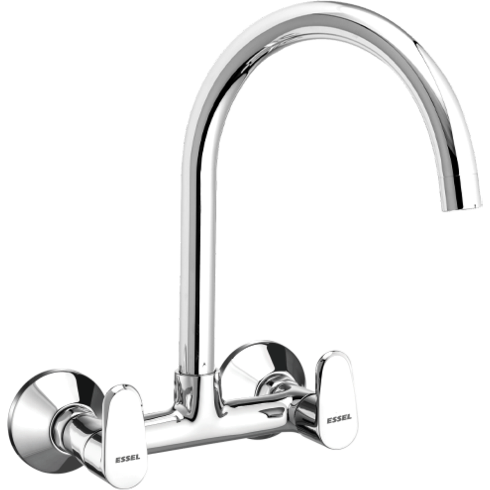 118269 Sink mixer - wall mounted with  full motion 355mm extended  spout and aerator