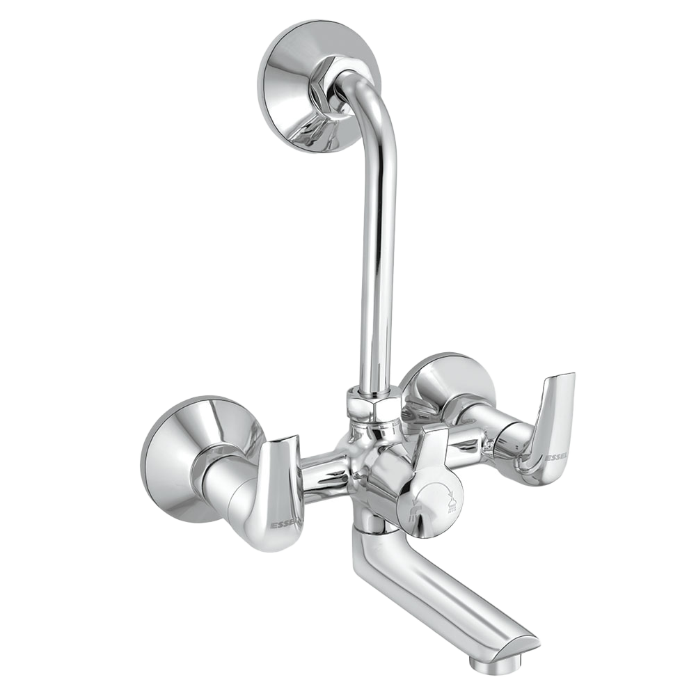 120065 - Wall mixer with inbuilt provision for over head shower with 115 mm bend pipe