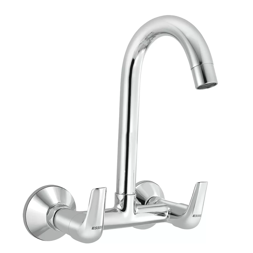120269 - Sink mixer wall mounted with full motion extended spout and aerator