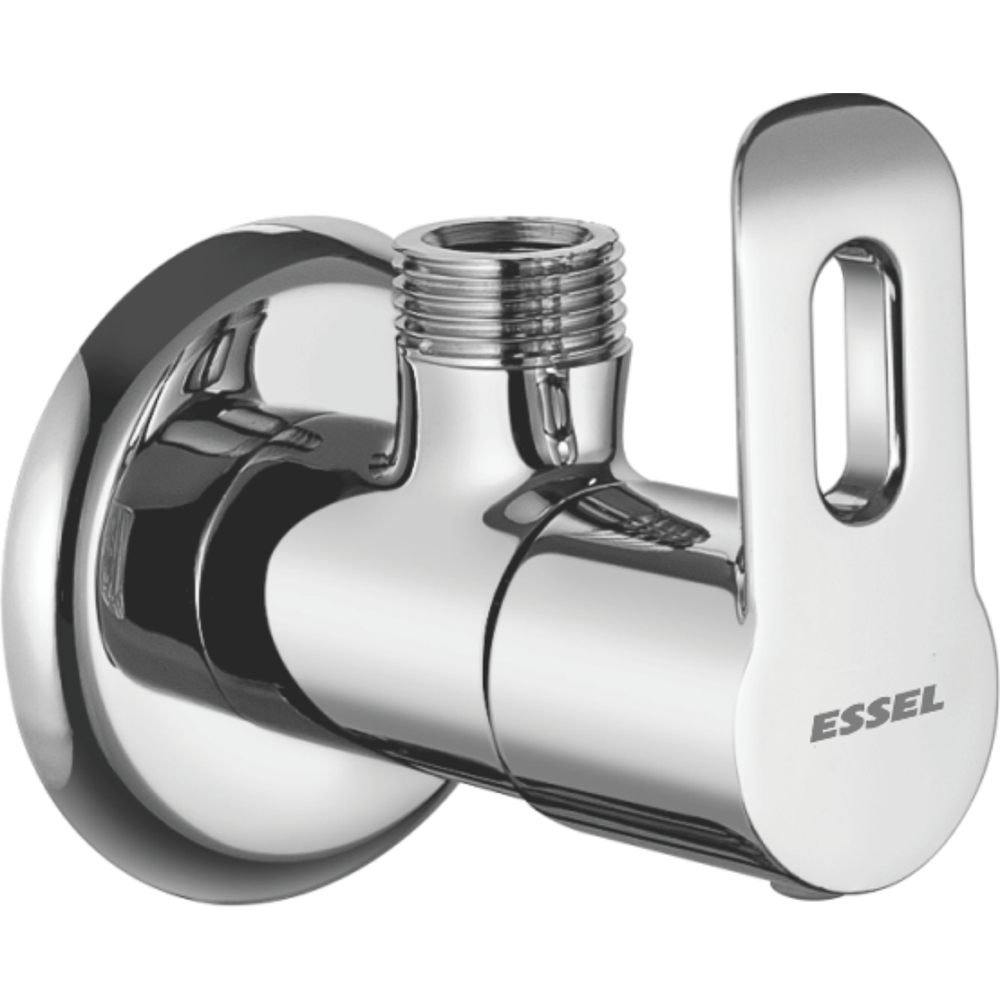 122052 - Angular stop valve with wall flange