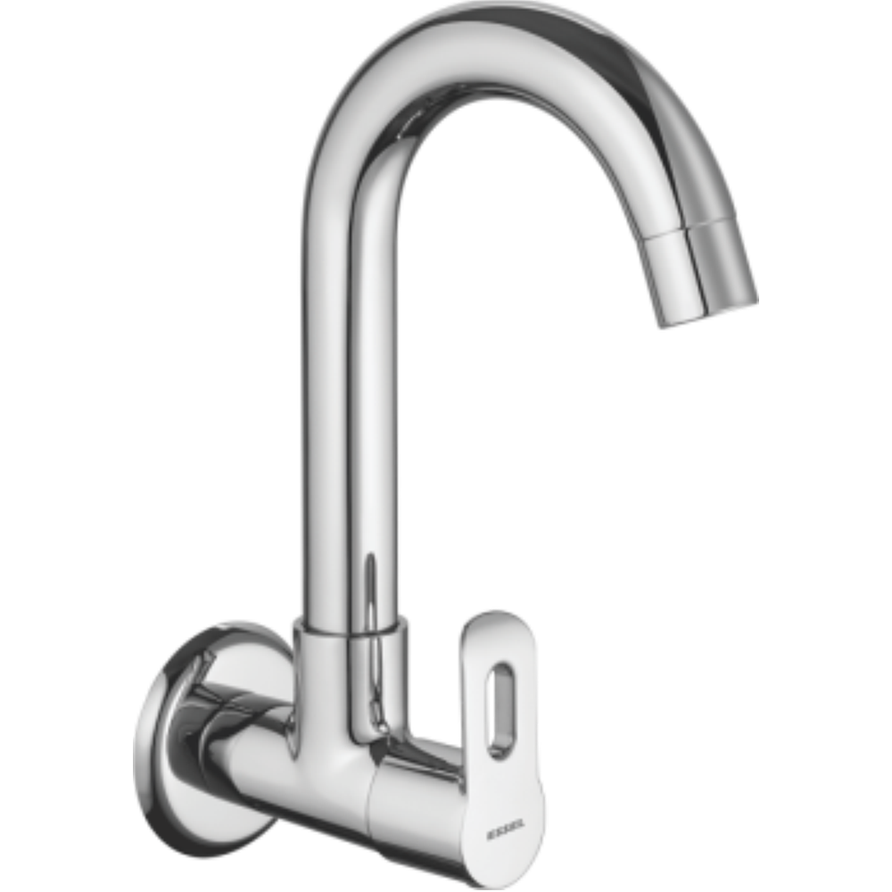 122054 Sink cock - wall mounted with  full motion spout and aerator