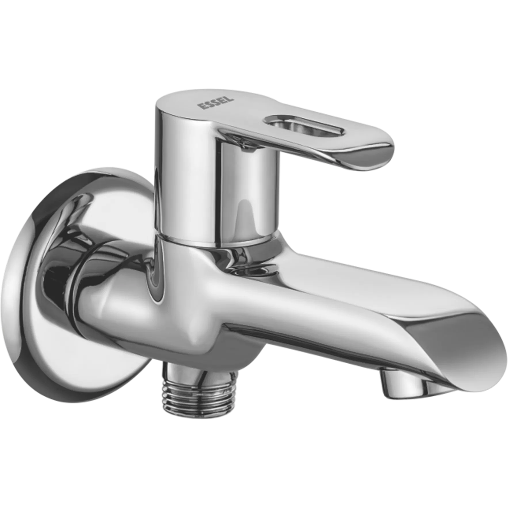 122055 - Two way bib cock with aerator  and wall flange