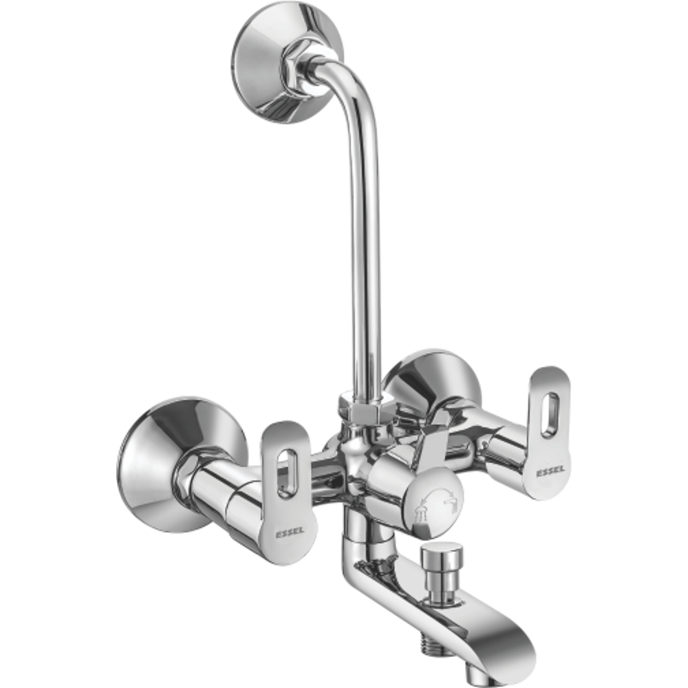 122064 - Wall mixer with inbuilt 3 in 1  arrangement, provision for hand  shower and overhead shower  (inclusive of 115mm bend pipe)