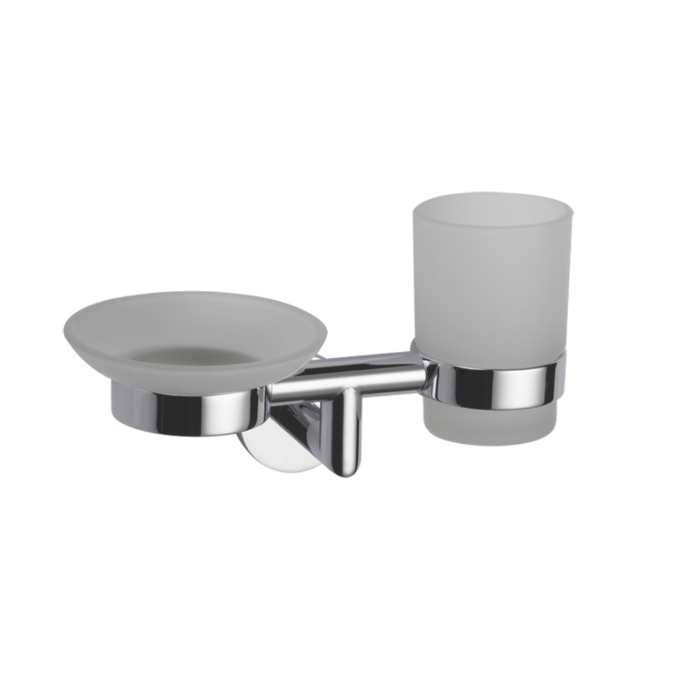 128029 - Soap dish cum tumbler holder