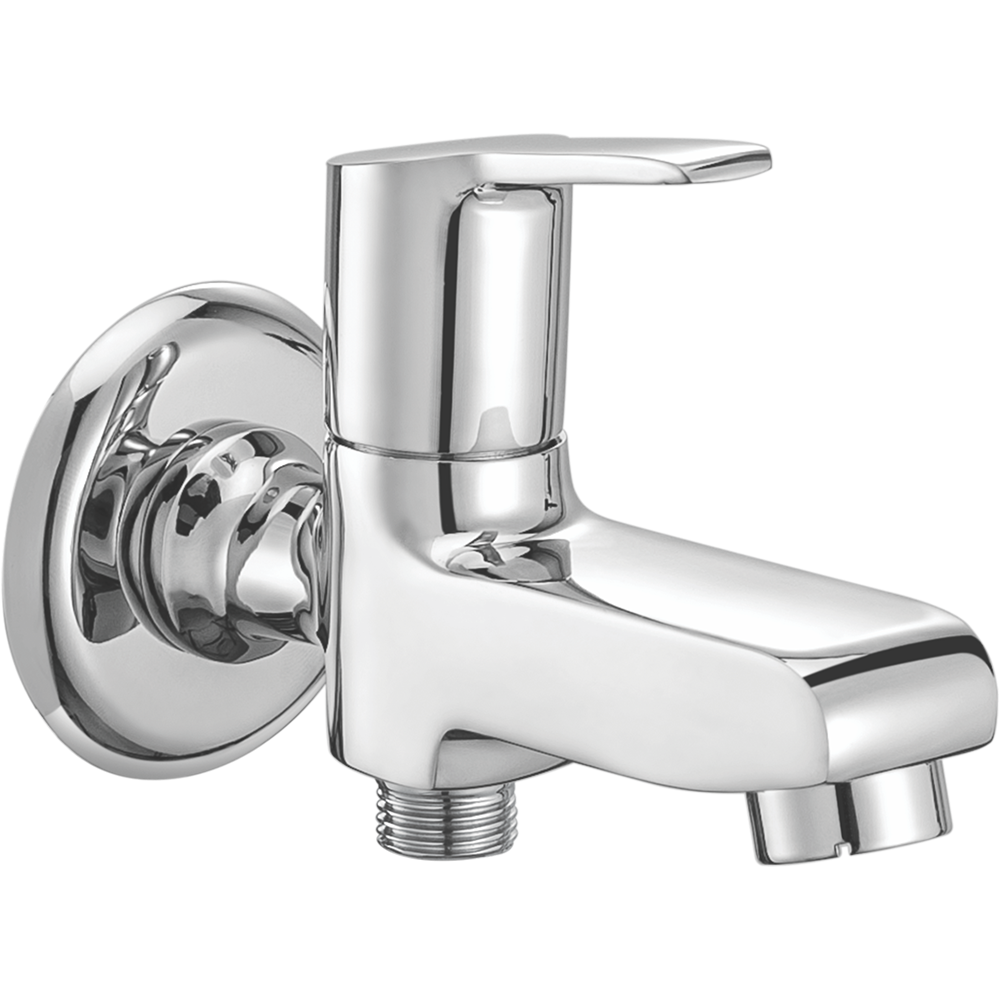 129055 - Two way bib cock with aerator  and wall flange