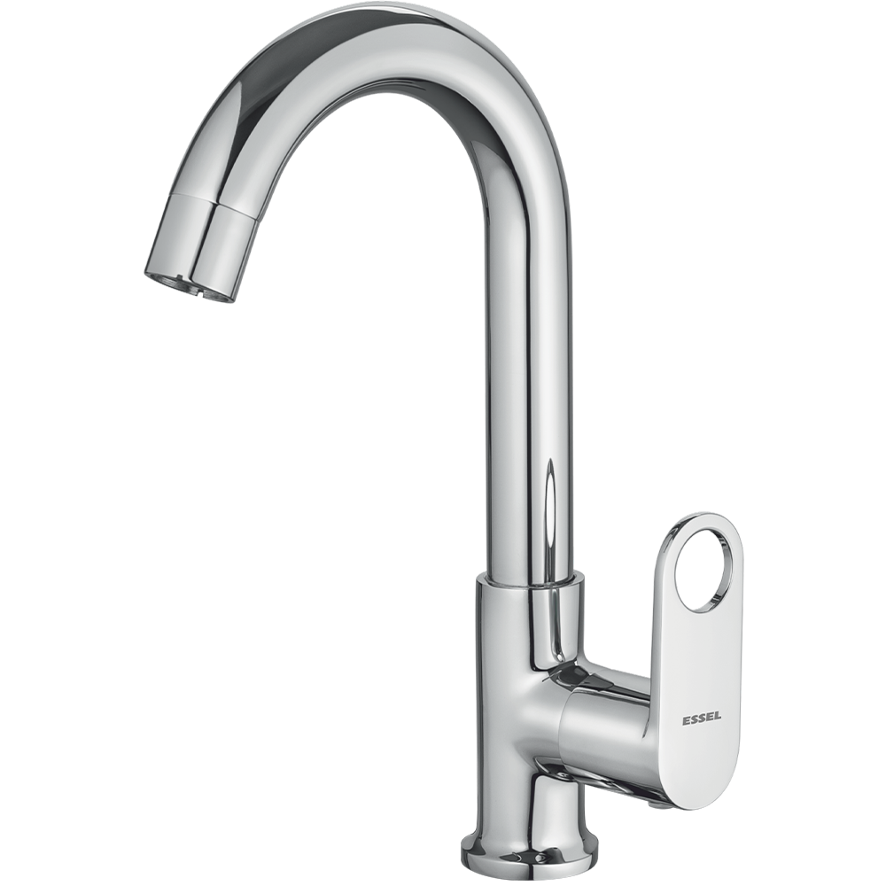 130053/130253 Swan neck with fixed spout and  aerator (left) / with right side handle