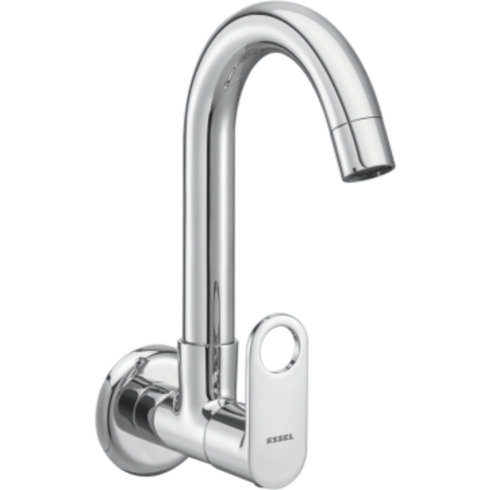 130054 Sink cock - wall mounted with  full motion spout and aerator
