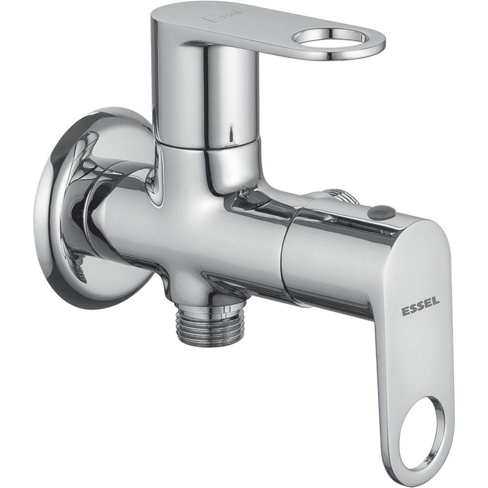 130058 - Two way angular stop valve with  wall flange