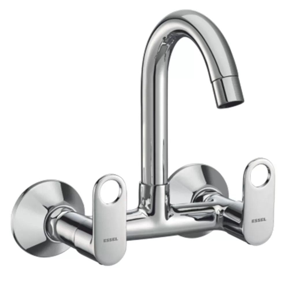 130069 Sink mixer - wall mounted with full  motion spout and aerator