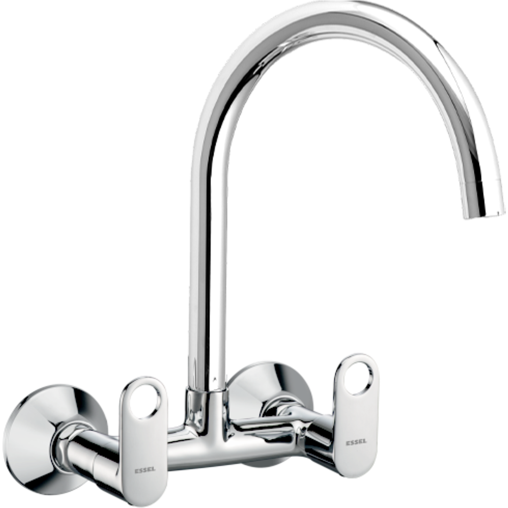 130269 Sink mixer - wall mounted with full  motion 355mm extended spout  and aerator