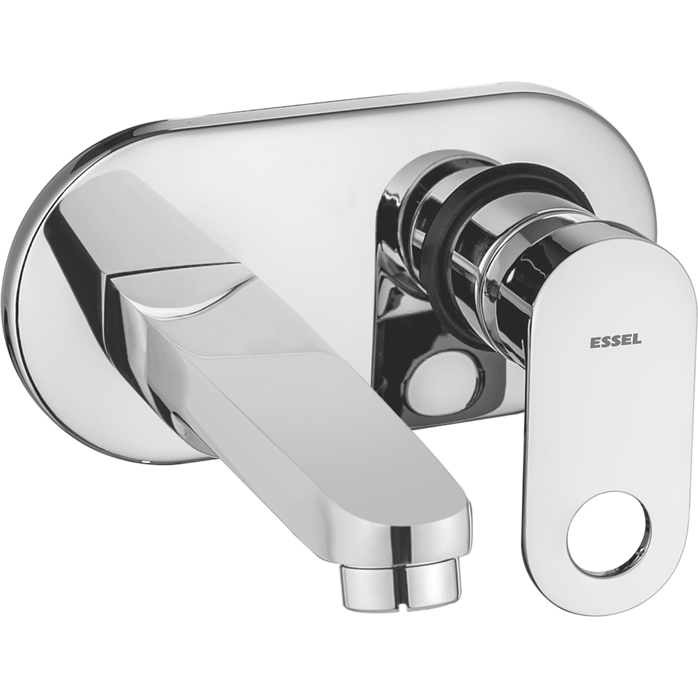 Single lever basin mixer wall mounted exposed part with  concealed installation (35mm)