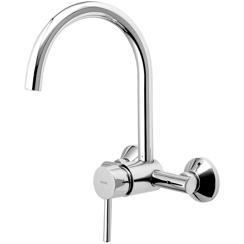 131107 - Single lever sink mixer with full  motion extended extruded spout