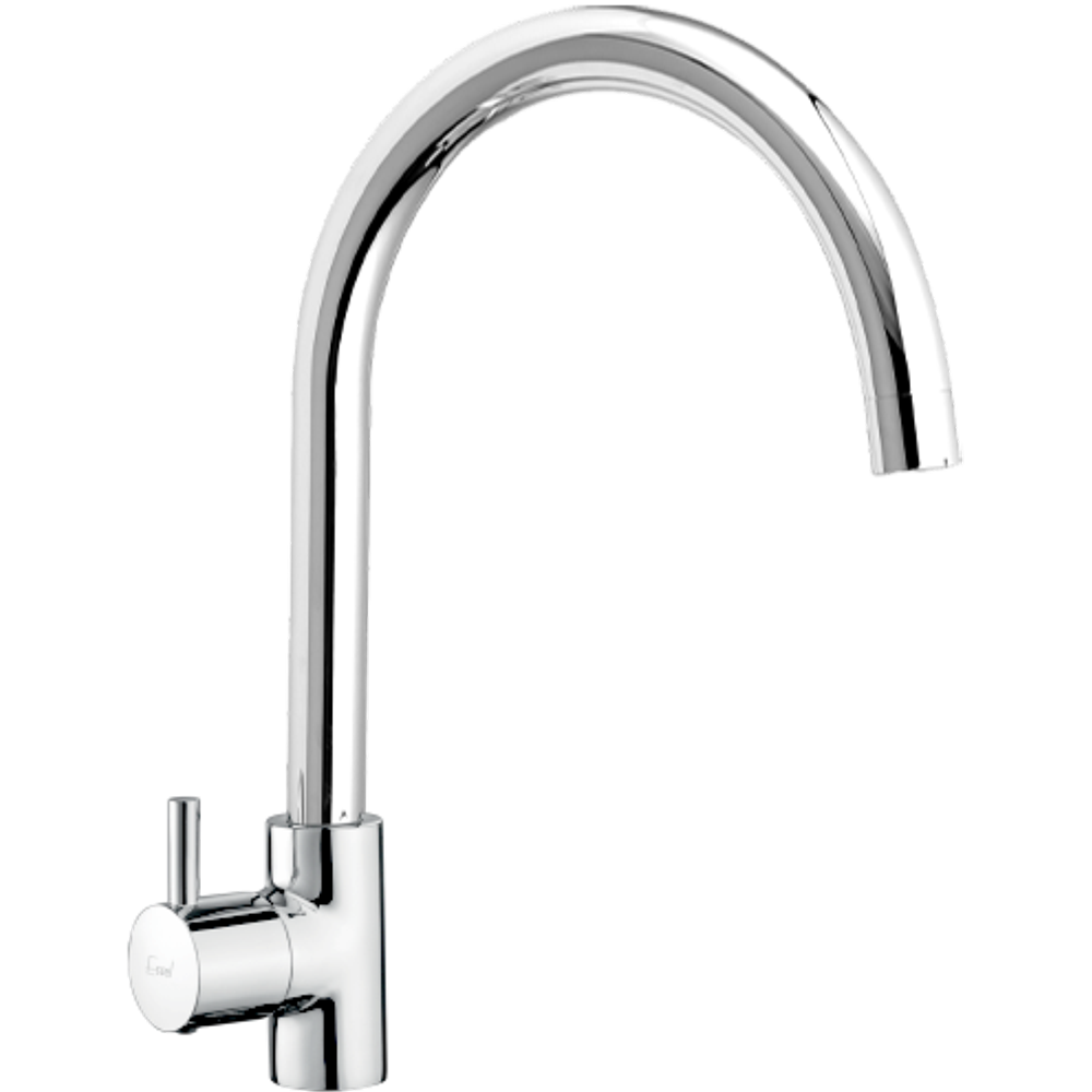 131153 - Swan neck with full motion spout aerator and 355mm  extended spout (left)