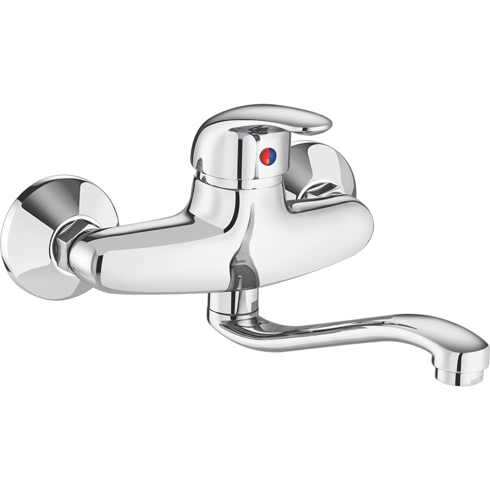137007 - Single lever sink mixer - wall  mounted with full motion spout