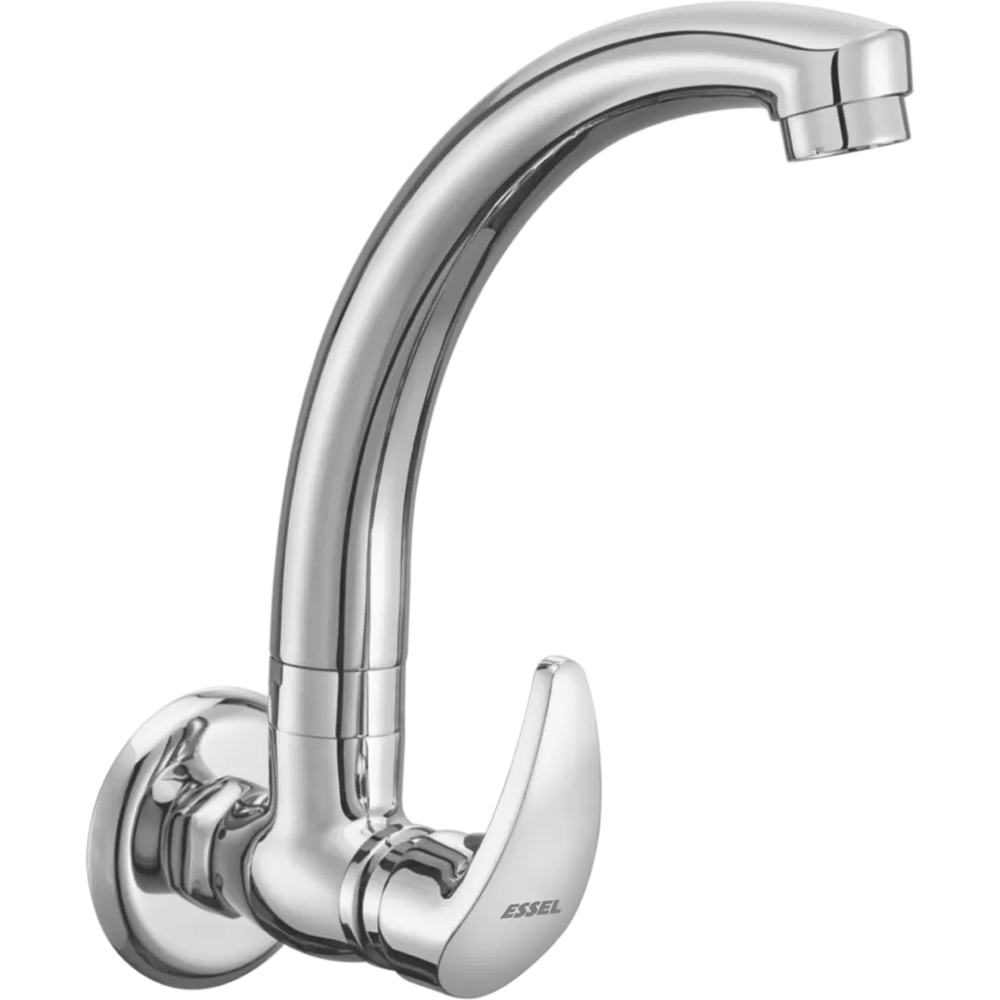 137054 Sink cock - wall mounted with  full motion spout and aerator