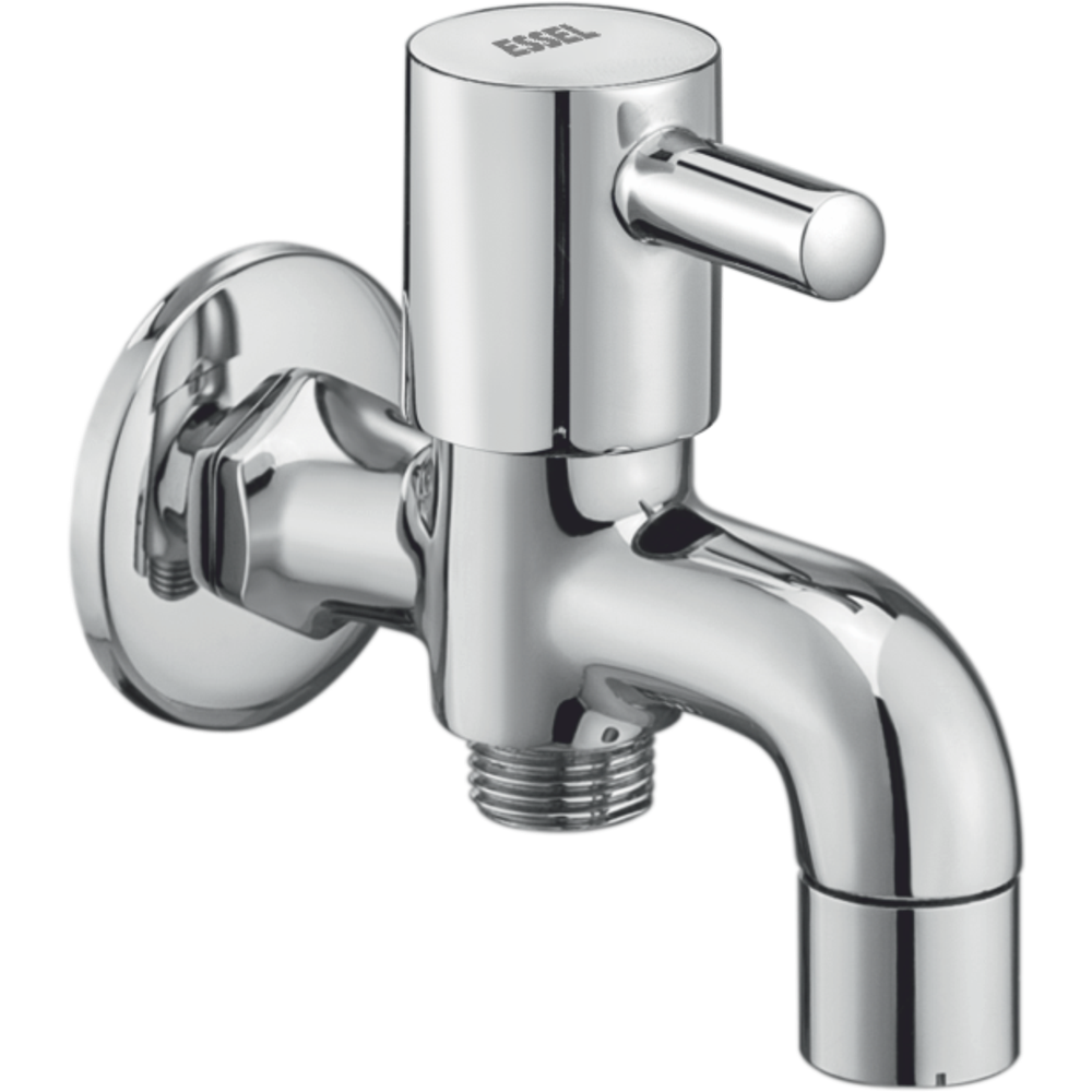 191055 - Single lever two way bib cock  with aerator and wall flange