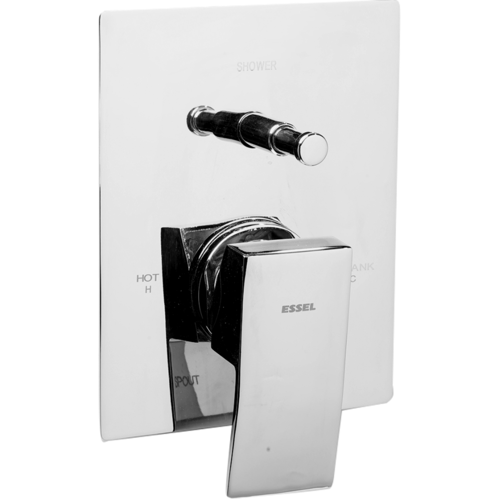 Single lever diverter upper part compatible with 3 diverter