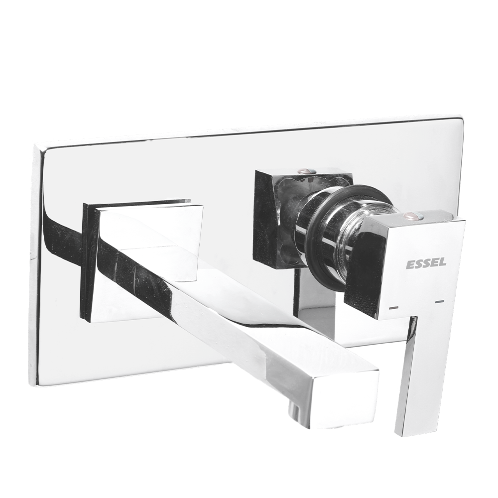 Single lever basin mixer wall  mounted exposed part with  concealed installation