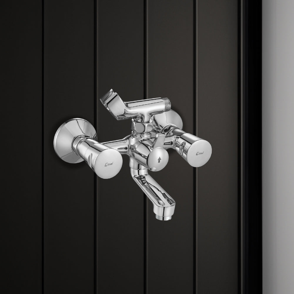 110067 - Wall mixer with inbuilt  telephonic arrangement,  shower arrangement and  wall flange