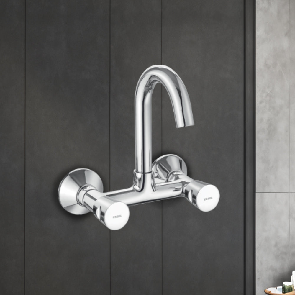 110069 Sink mixer - wall mounted with  full motion spout and aerator